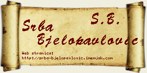 Srba Bjelopavlović vizit kartica